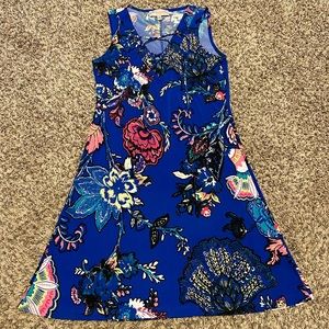 Philosophy Medium floral sleeveless blue dress